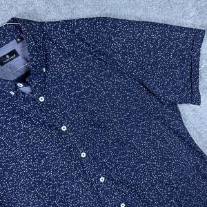7 Diamonds 4-Way Stretch Shirt Mens XL Premium California‎ Stars Fit Geometric